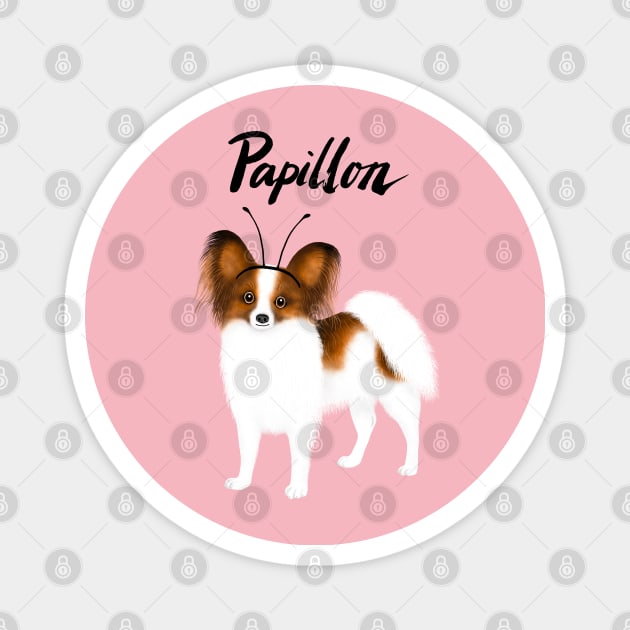 Papillon Magnet by illucalliart